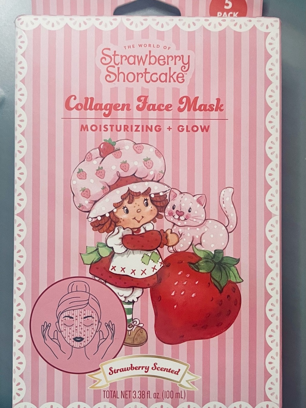 Strawberry Shortcake Collagen Face Mask - Pink Moisturizing Glow